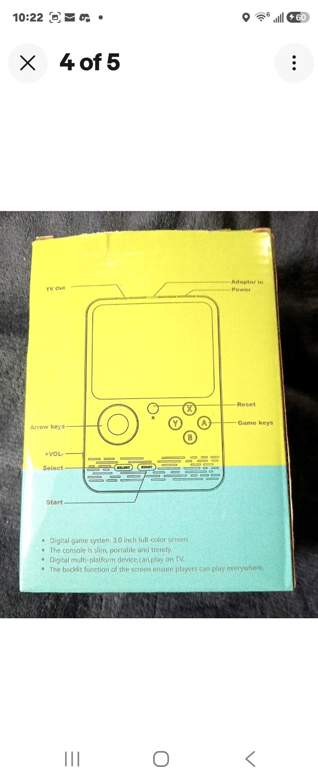 G5 Game Box/Game Player Digital Game System, with 500 Games