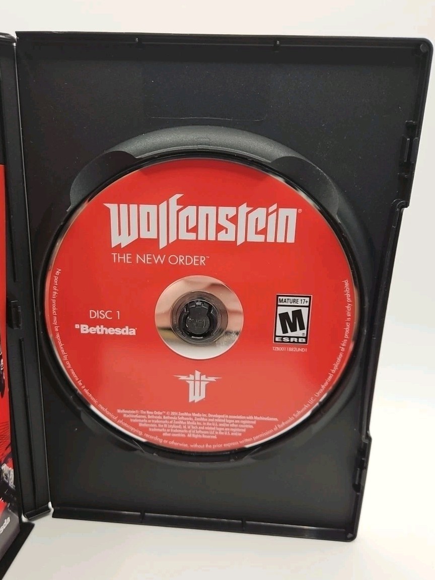 Wolfenstein The New Order – PC DVD – COMPLETE FREE SHIPPING