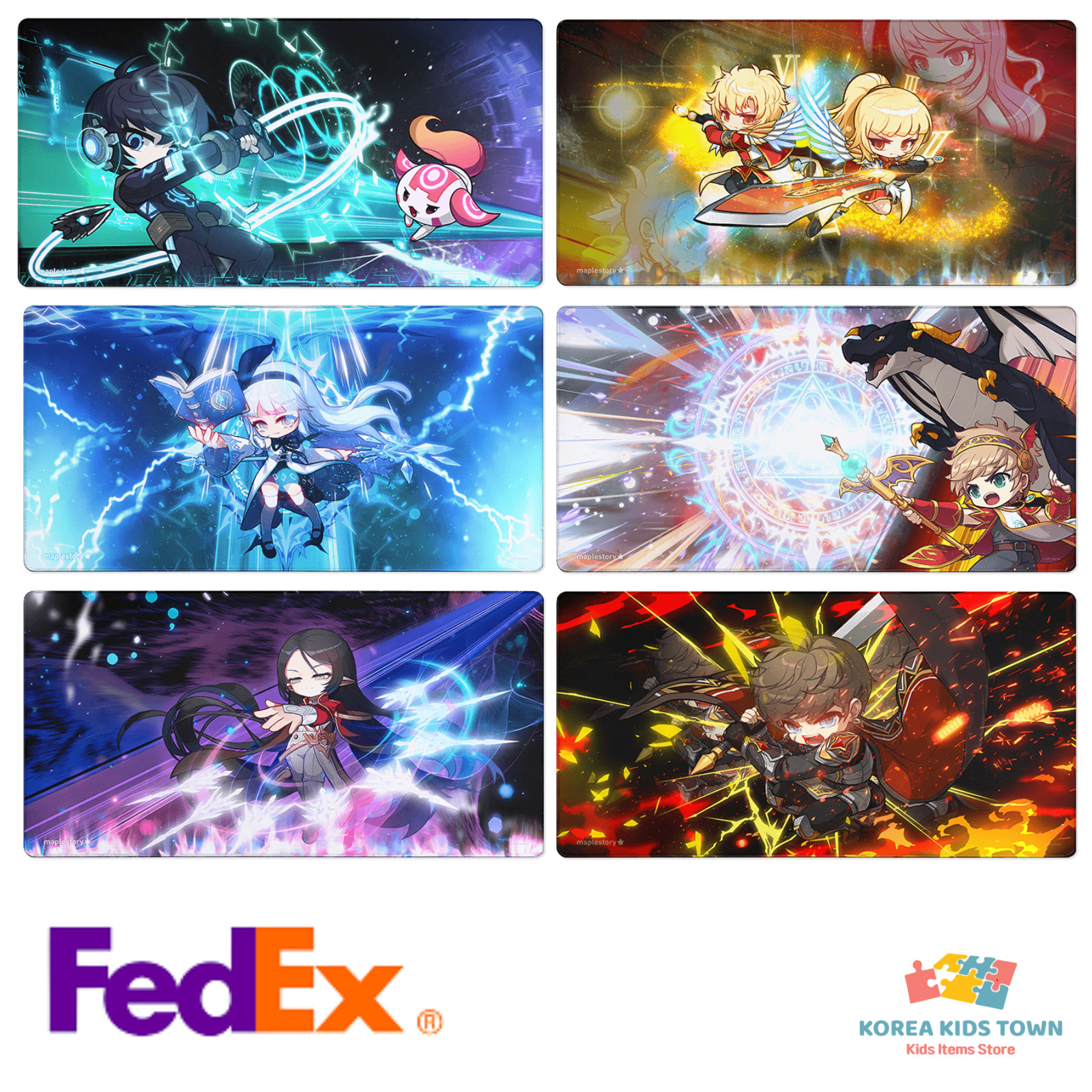 MapleStory Official All Characters Large Mouse Pad Desk Mat