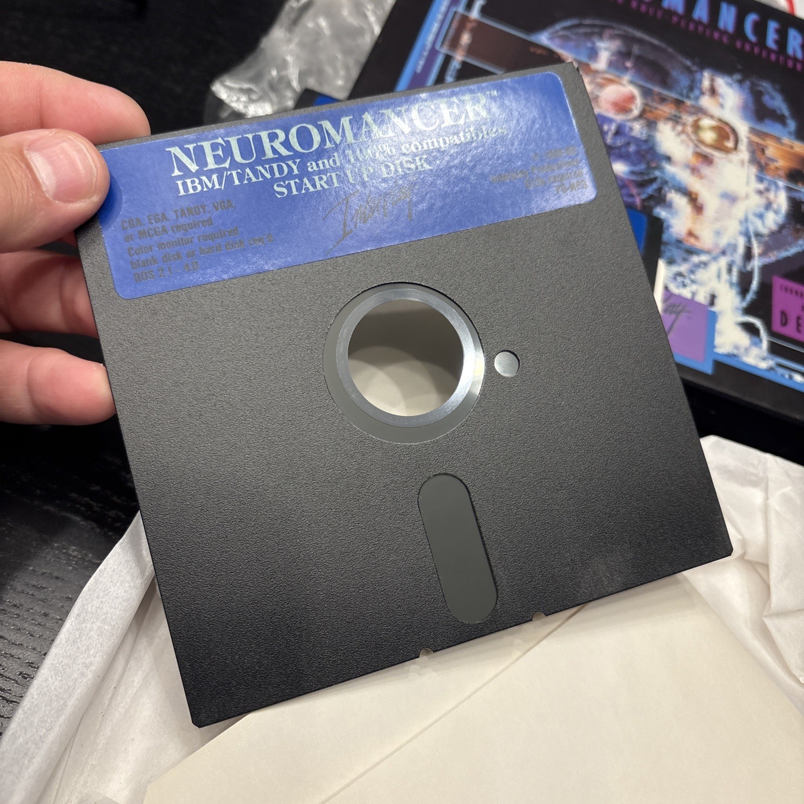 Neuromancer 1988: A Unique Cyberpunk RPGVideo Game CIB IBM / Tandy floppy Disc