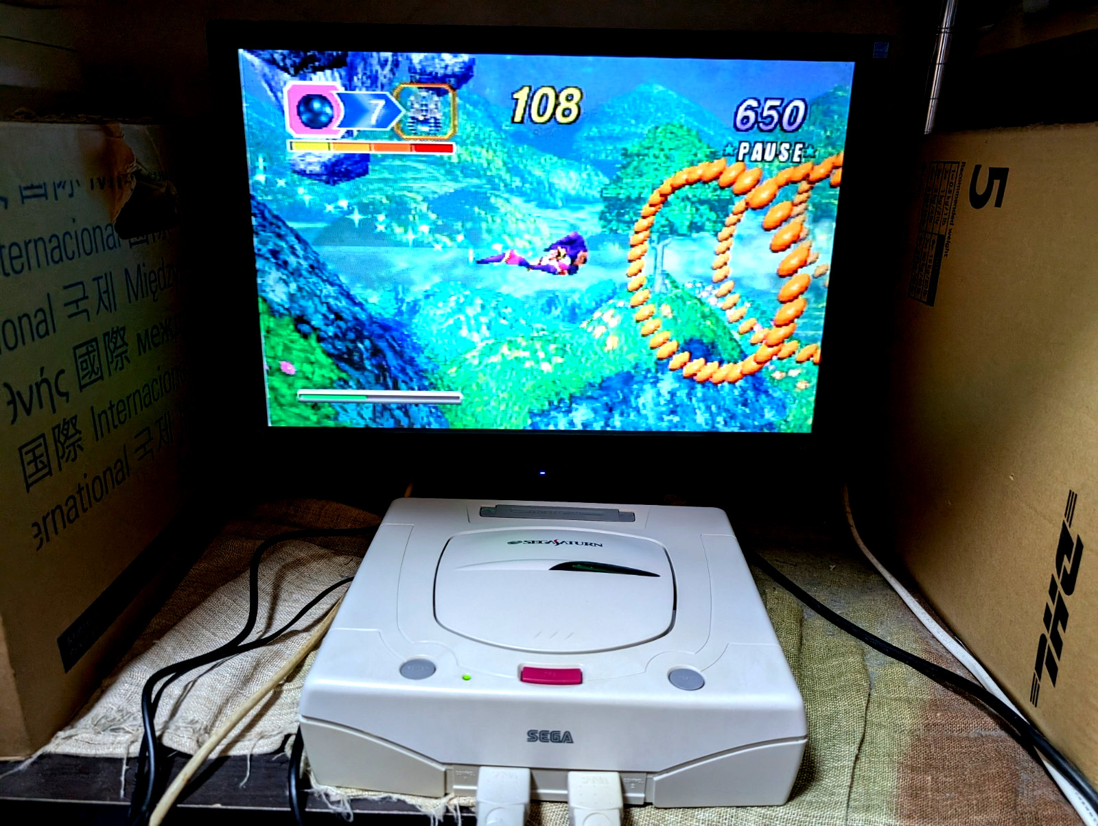 Sega Saturn White Console 3D Multi controller Nights Enemy Zero Japan