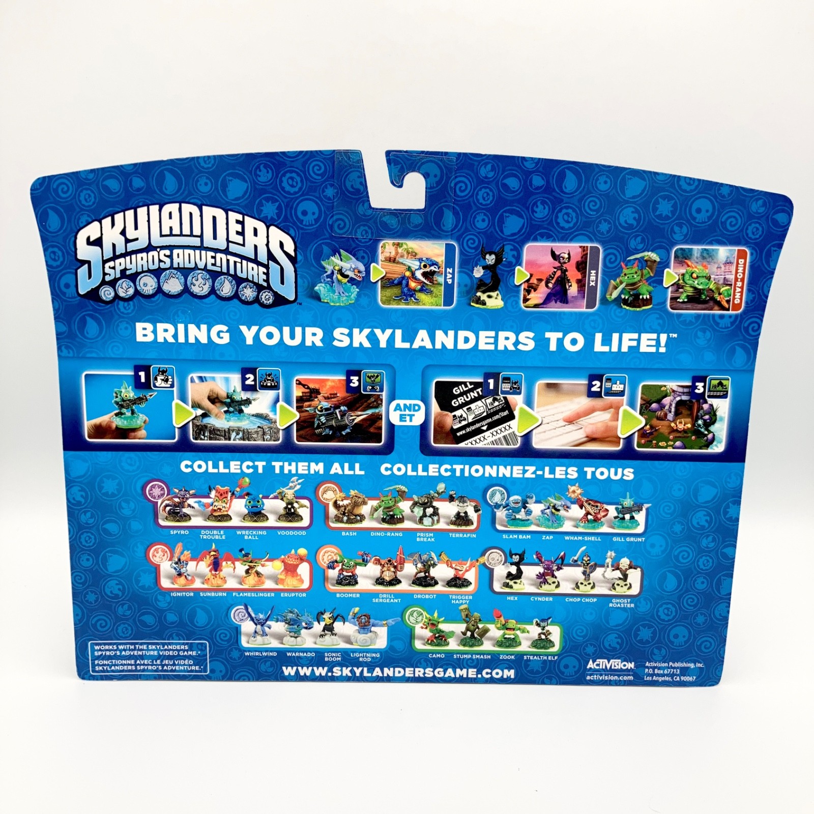 Skylanders Spyros Adventure 3 Pack Zap Hex Dino-Rang Figures NEW