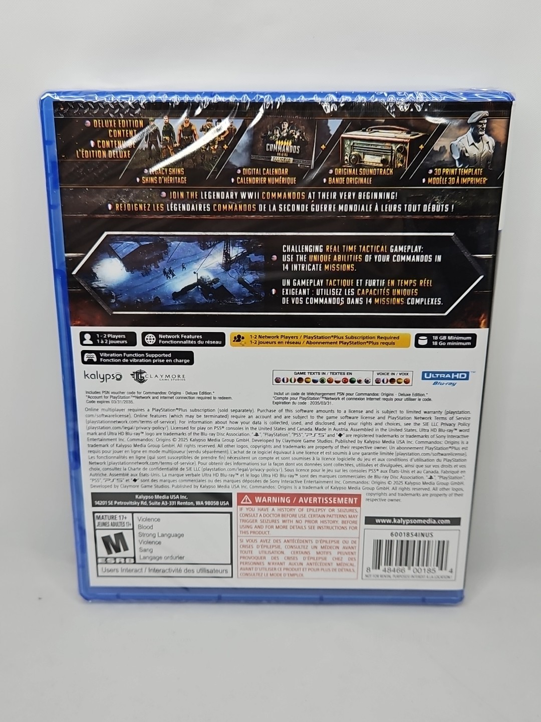 Commandos Origin Deluxe Edition – Sony PlayStation 5 Factory Sealed