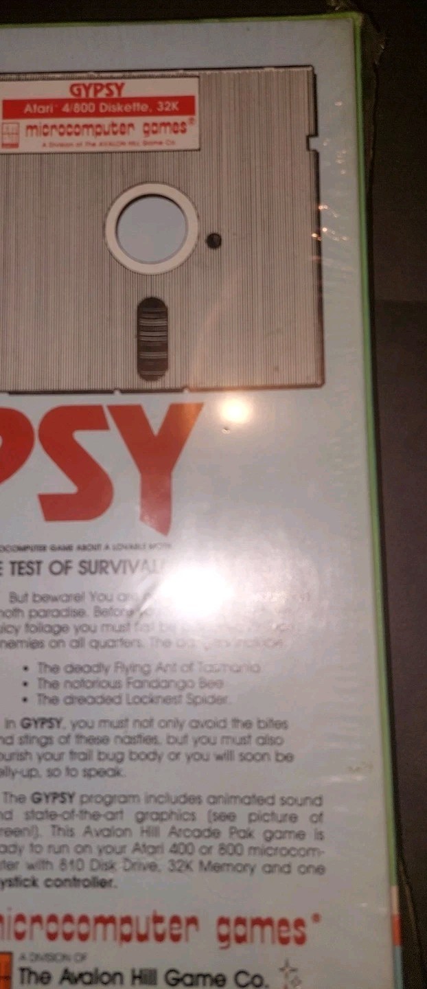 VINTAGE SEALED Gypsy (Atari 400/800, 1982) Avalon Hill Microcomputer Games Disk