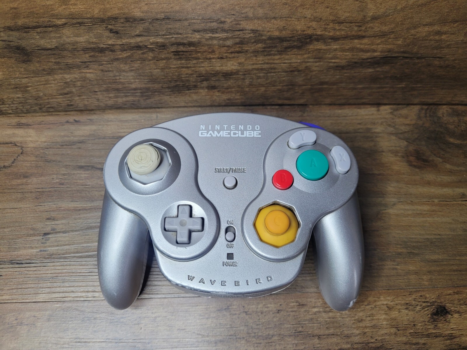 Nintendo Gamecube Wavebird Wireless Controller – Platinum( No Dongle Or Back)