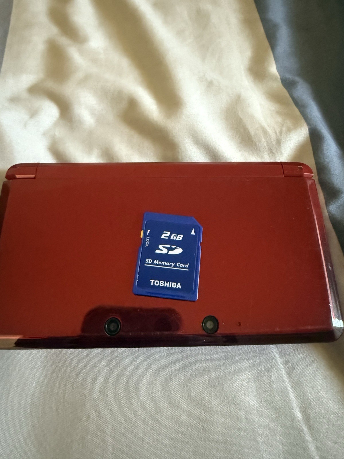 Nintendo 3DS Flame Red Console Bundle, 7 Games, SD Card, OEM charger (TESTED)