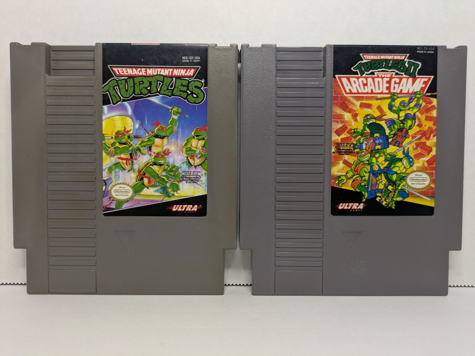 Teenage Mutant Ninja Turtles TMNT 1 & 2 Lot (Nintendo, NES) Authentic Tested