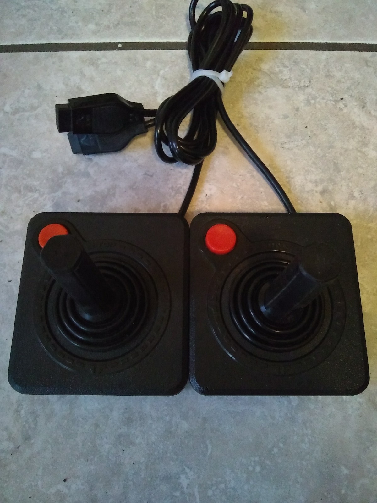 OEM Official Atari 2600 HEAVY SIXER Joystick Controller Lot Of 2 Work Perfectly