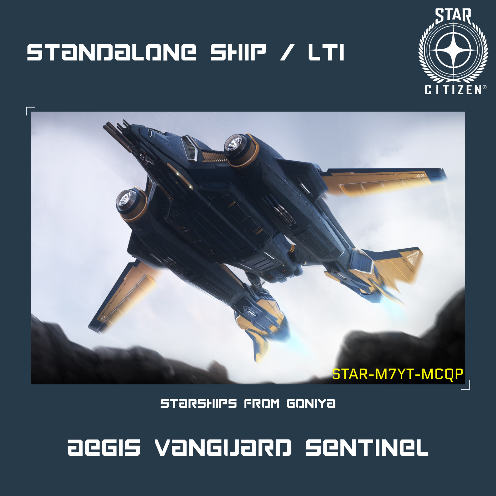 STAR CITIZEN – AEGIS VANGUARD SENTINEL – LTI – CCU’d – (Lifetime Insurance)