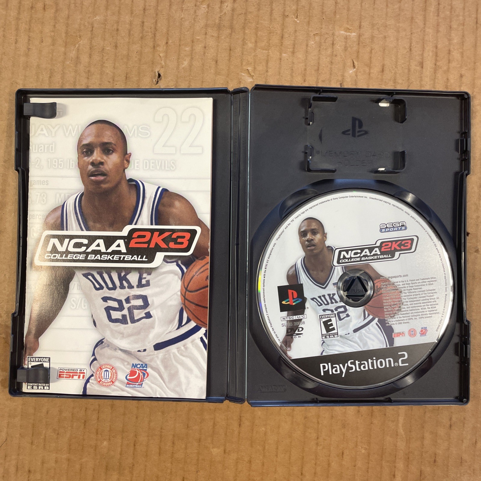 NCAA College Basketball 2K3 (Sony PlayStation 2, 2002) 2003 PS2 W/ Manual
