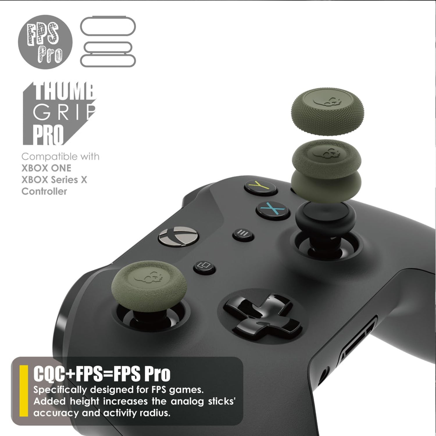 Skull & Co. Skin, CQC and FPS Thumb Grips Joystick Cap Analog Stick Cover for…