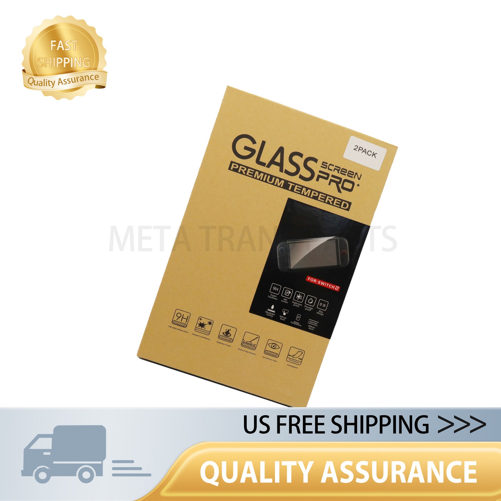 NEW 2x Fits 2025 Nintendo Switch 2 Tempered Glass Clear Film Screen Protector