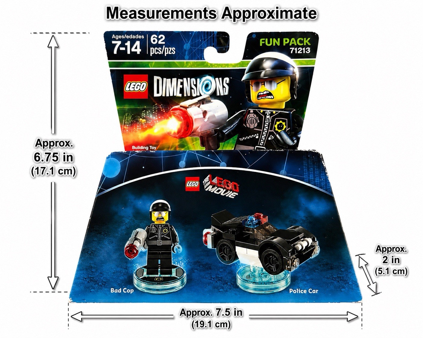 LEGO Dimensions 71213 Bad Cop Fun Pack Complete w/ Box Police Car 62 pcs NIB