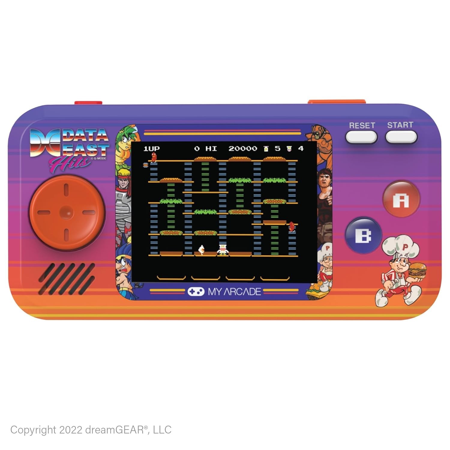 Retro Pocket Player by Data East: 308 Games, Built-In Speakers & Lanyard