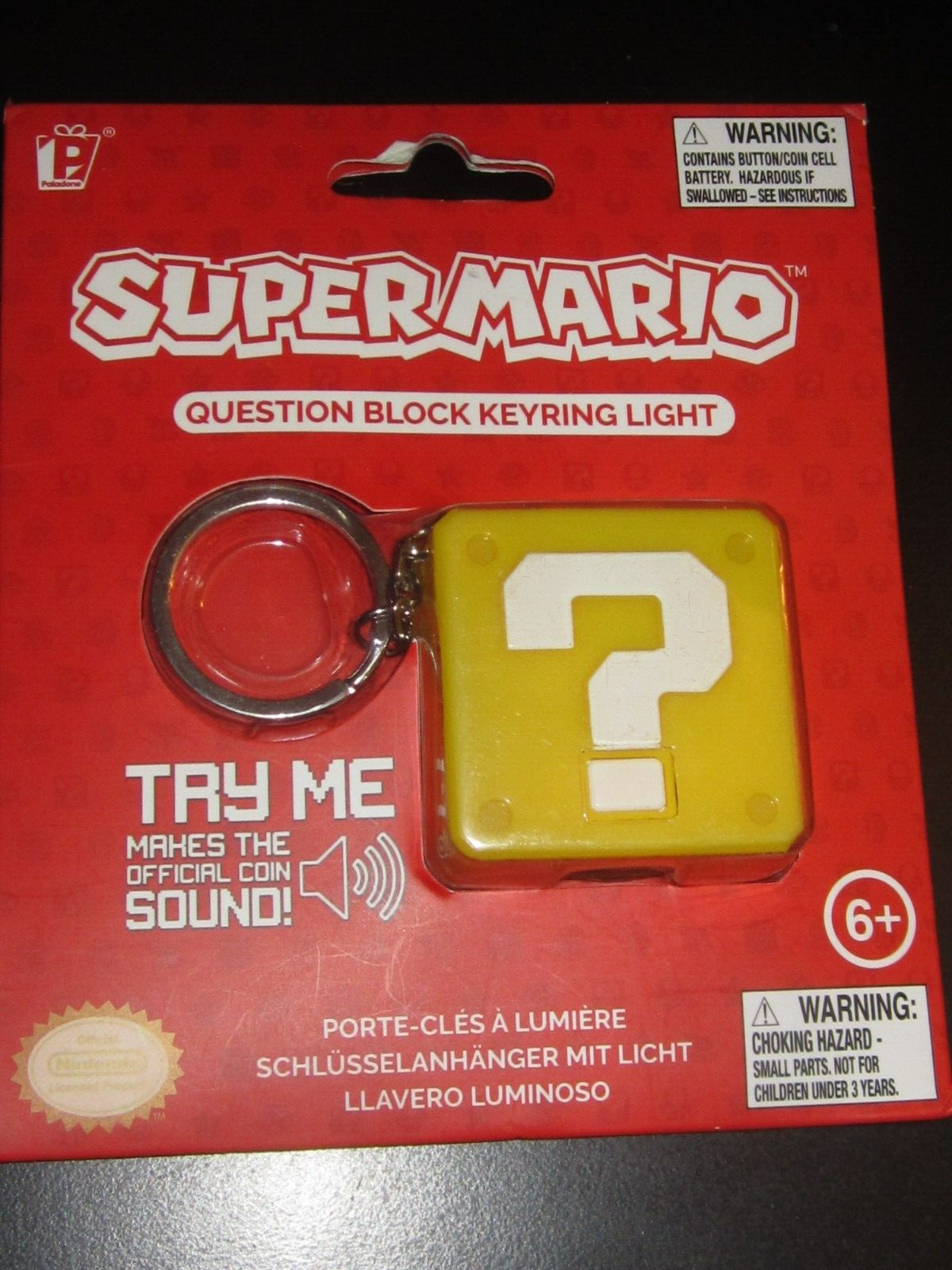 Super Mario Question Block Keyring Light – New – Batteries Not Included