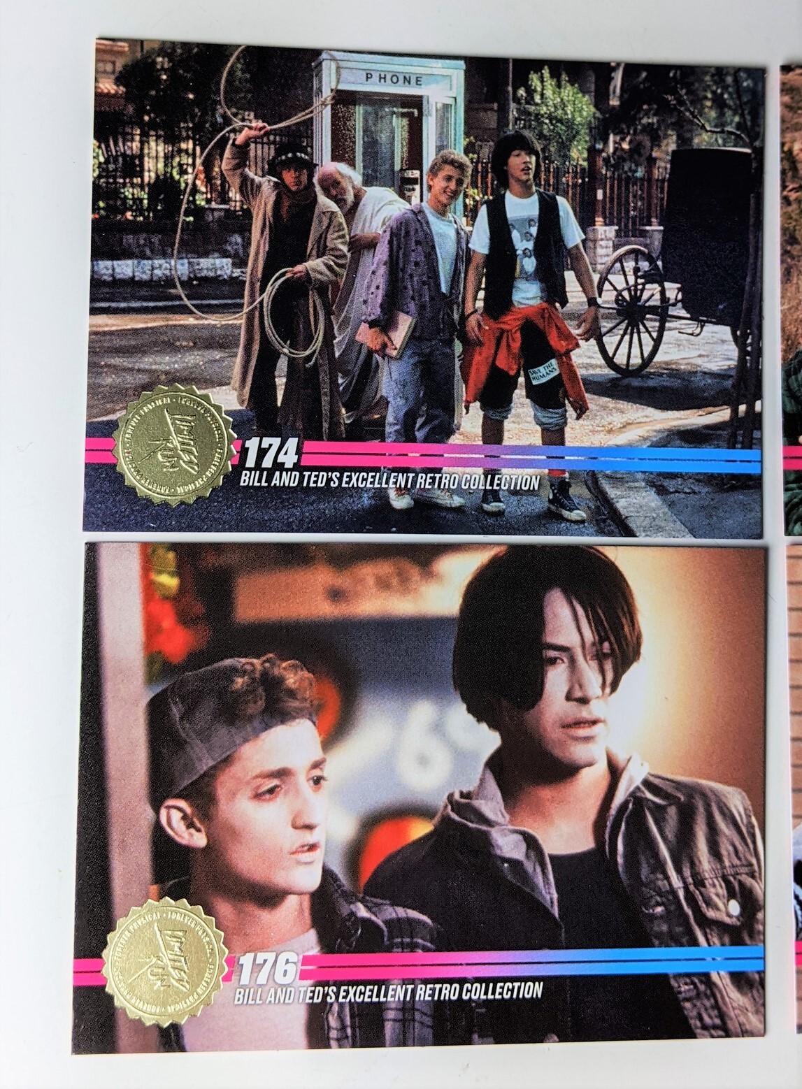 100% GOLD Bill & Ted’s Retro Collection Limited Run Games Trading Card 174 – 177