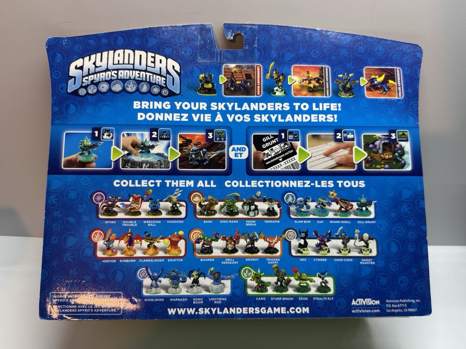 SKYLANDERS HOLY GRAIL NEW SEALED TOYS R US Legendary Bash/Chop Chop/Spyro figure
