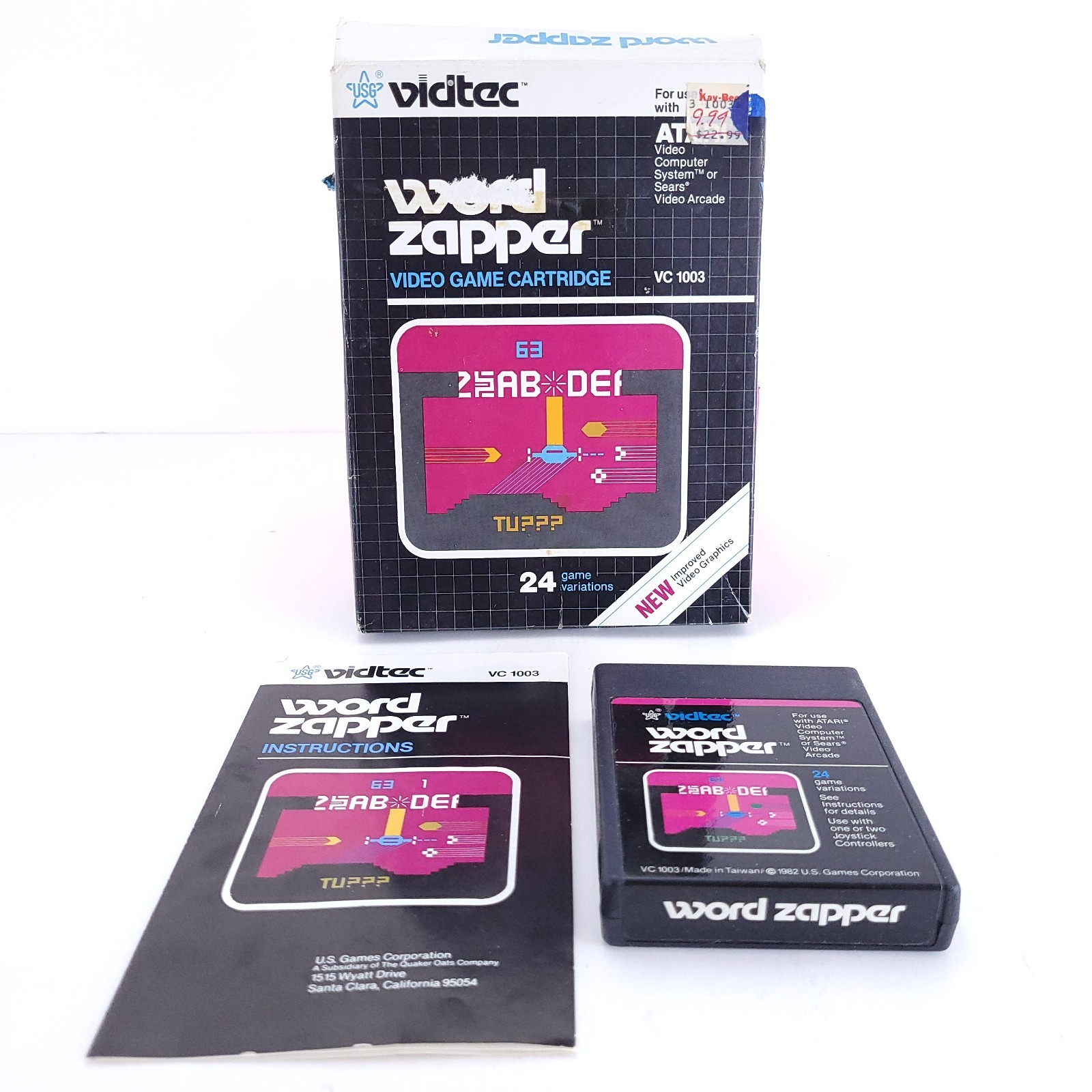 Word Zapper Atari 2600 w/Box + Manual