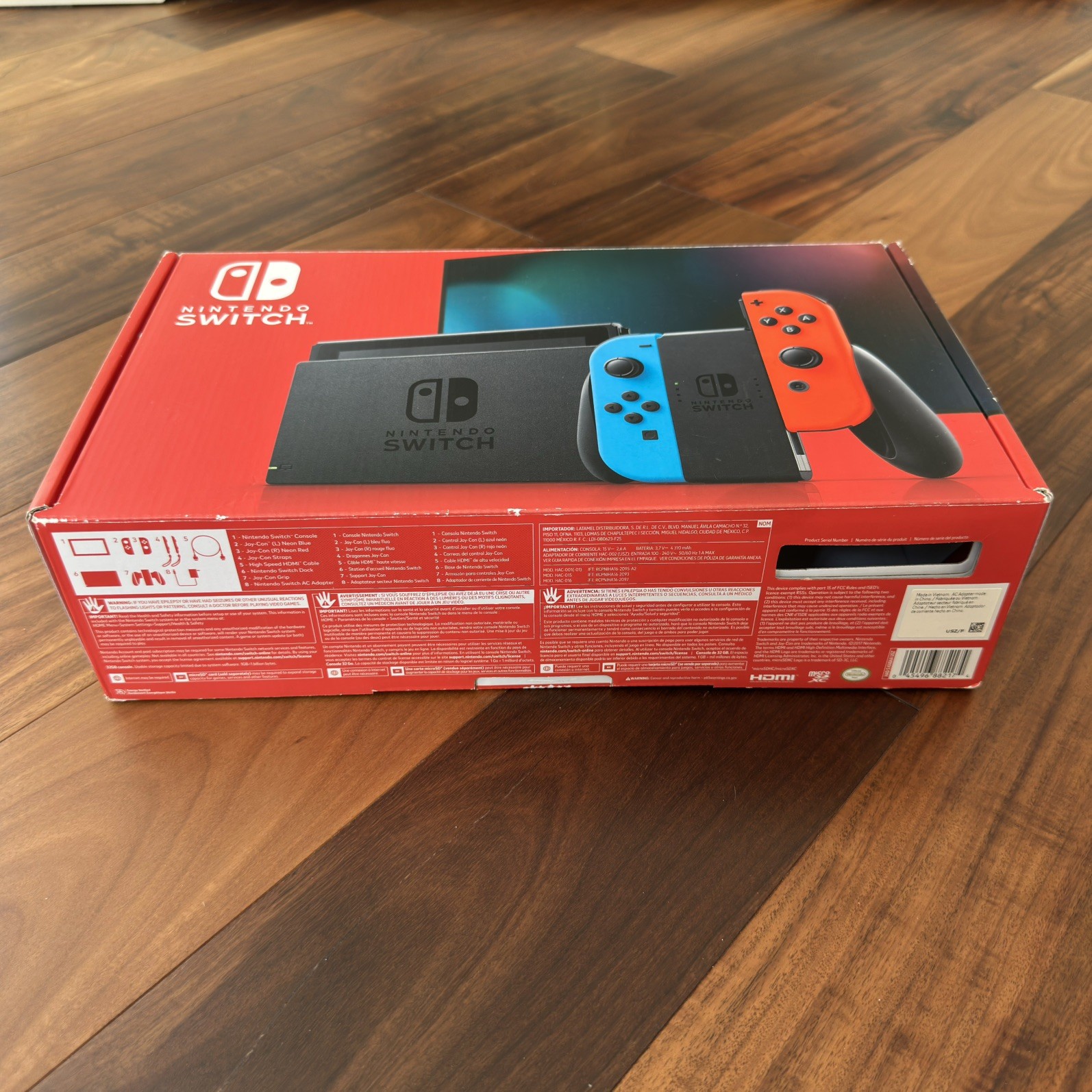 Nintendo Switch – BOX ONLY – Red & Blue Authentic Box – NO Console