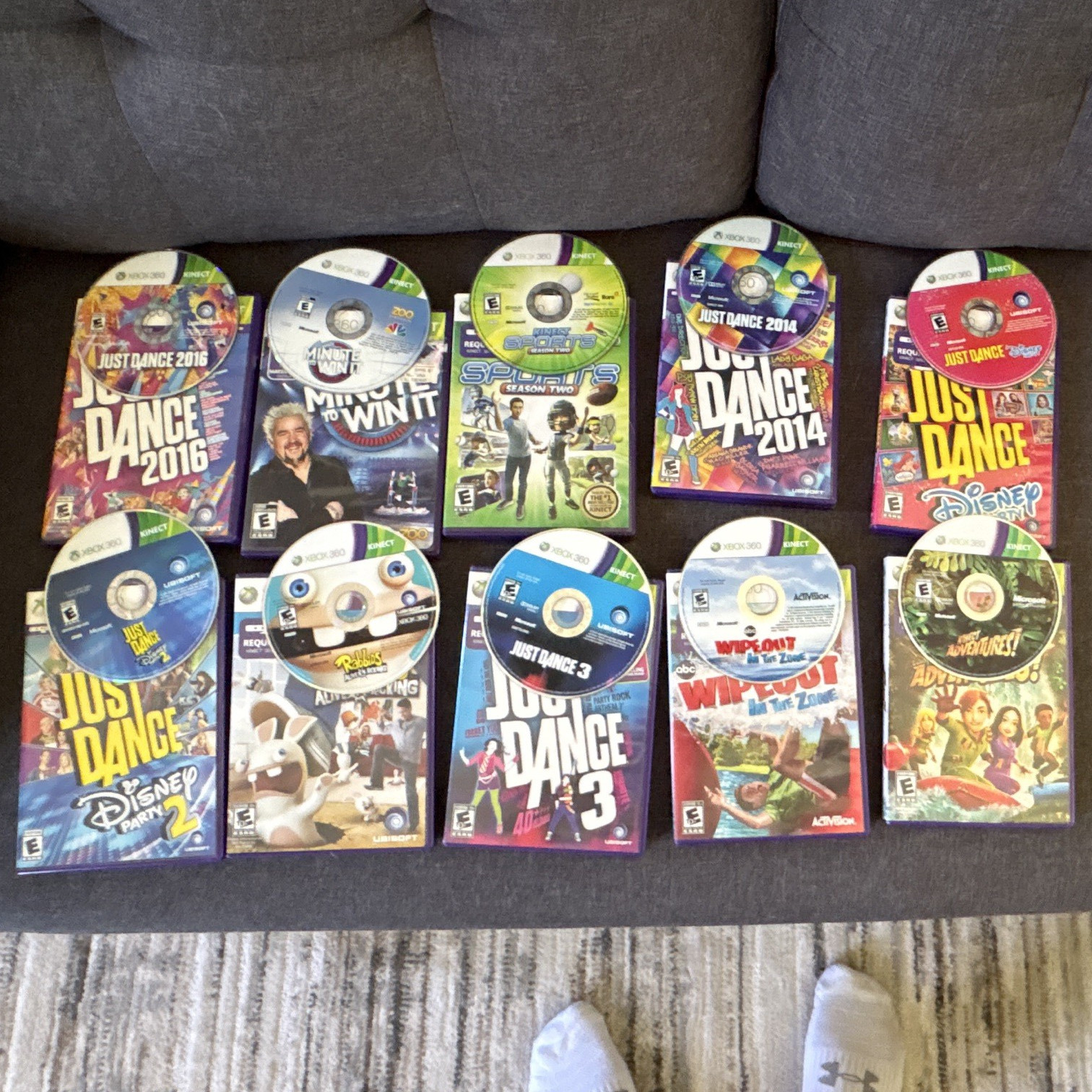 Microsoft Xbox 360 Just Dance Game Lot w/ Cases – Disney, NTSC-U/C (US/CA)