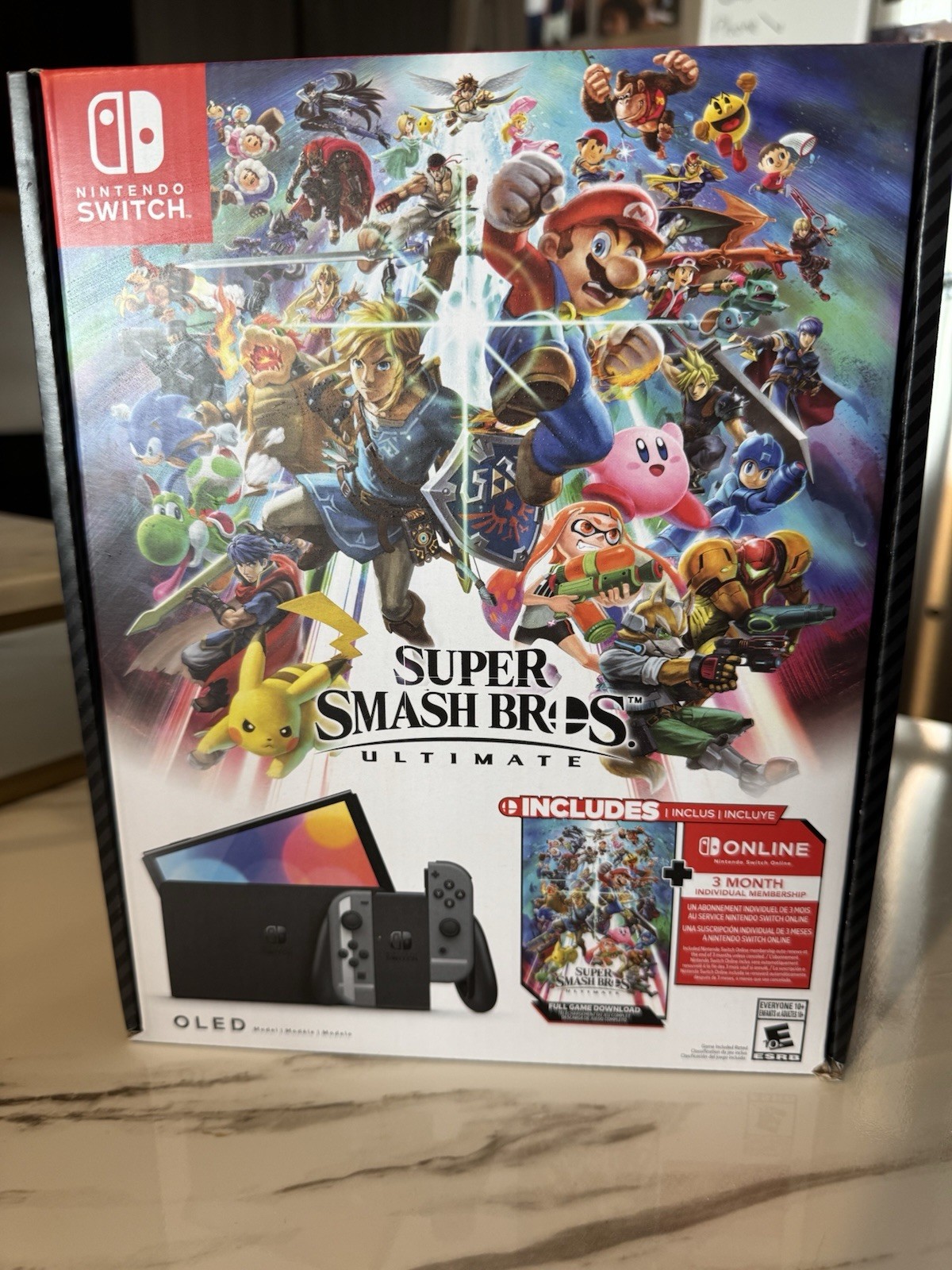 Nintendo Switch (OLED Model) Super Smash Bros. Bundle 64GB Console – Gray