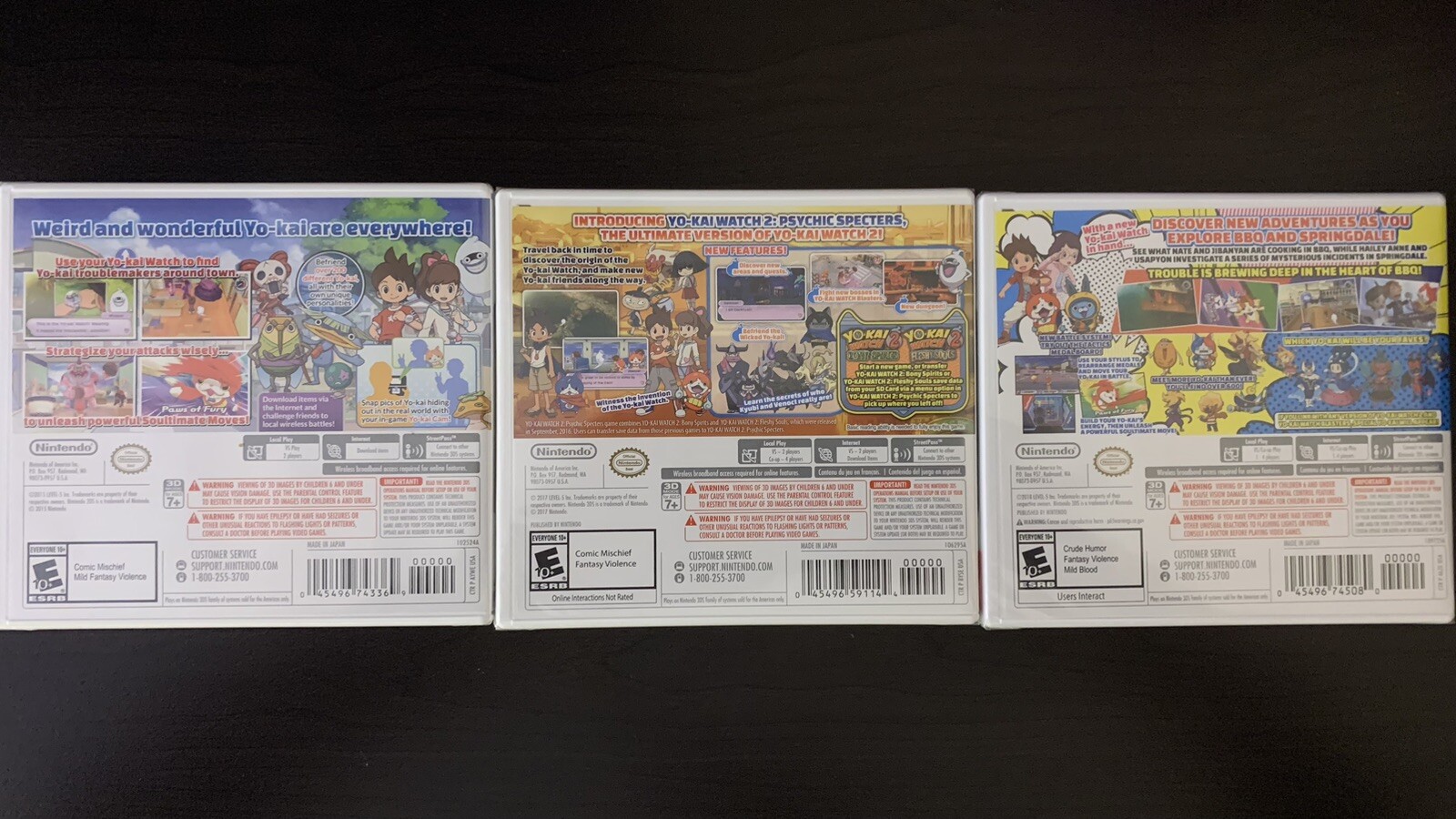 Yo-kai Watch 1, 2, 3 Games (Nintendo 3DS)