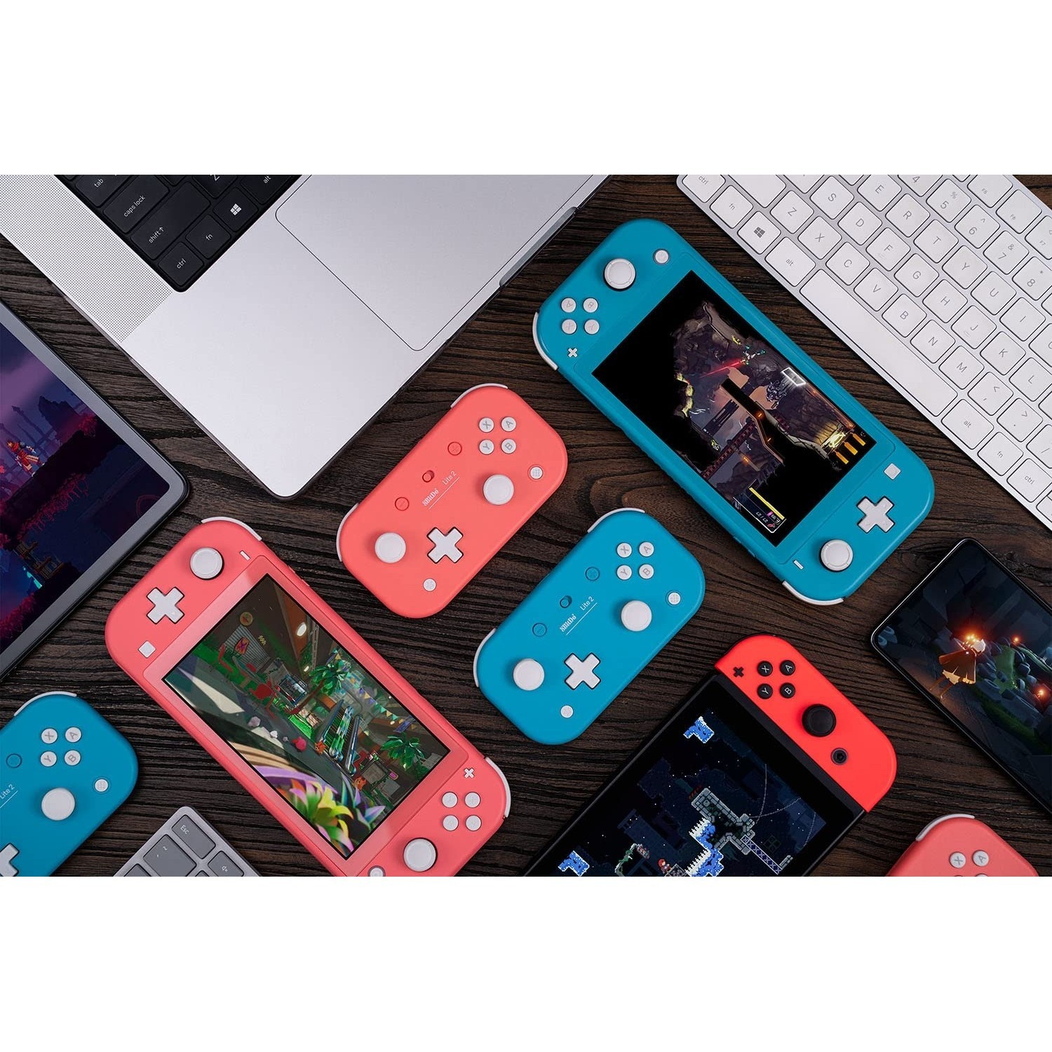 8BitDo Lite 2 Bluetooth Gamepad Pink for Switch/Switch Lite/Android/Raspberry Pi