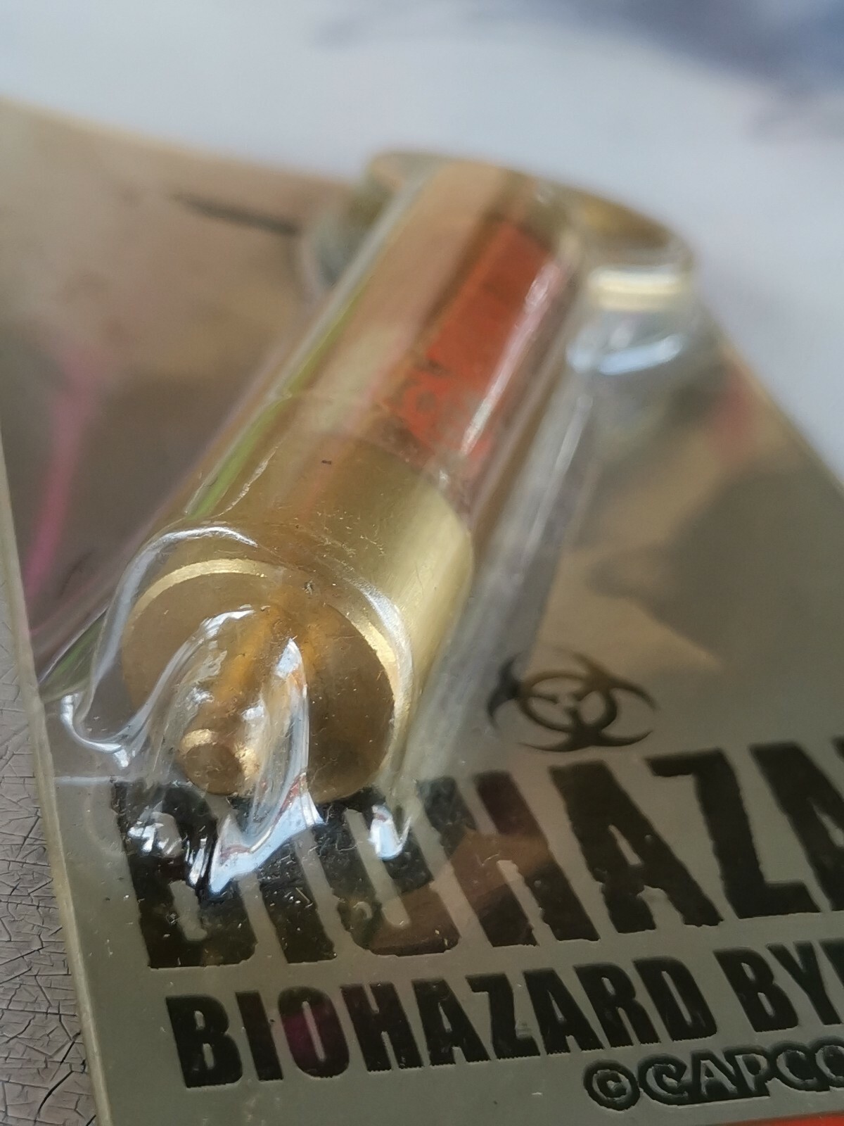 Rare Hong Kong Capcom Comic BIOHAZARD BYPRODUCT Promo G-Virus Glass Tube Bottle