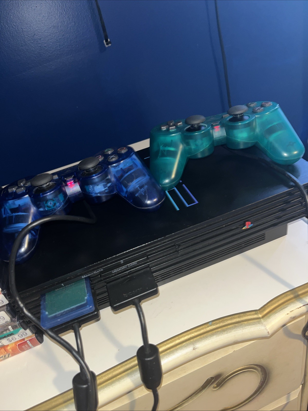 Sony PlayStation 2 PS2 Fat Console Bundle 10games 2controllers Tested & Working