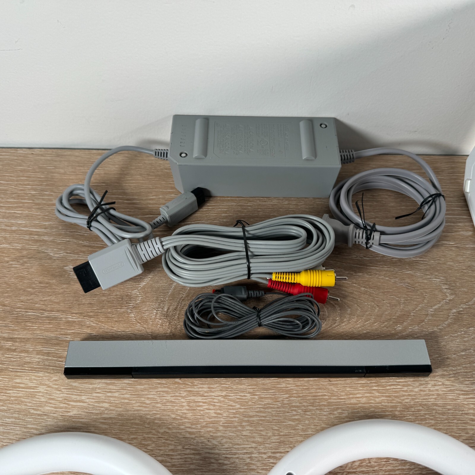 Nintendo Wii Console Mario Kart Bundle with Wii Sports, 2 Controllers & 2 Wheels