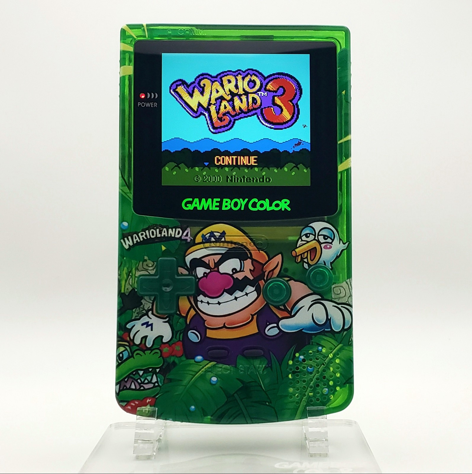 Custom Wario Gameboy Color IPS Screen w/ Case – GBC Console System Wario Land