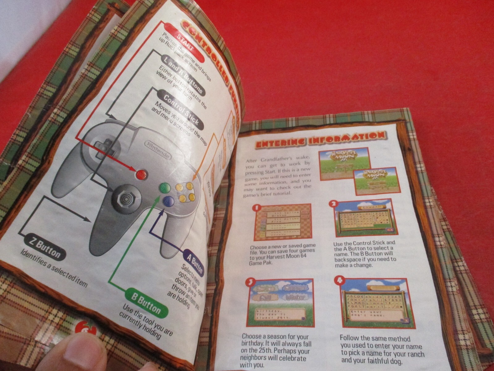 Harvest Moon Nintendo 64 N64 Instruction Manual Booklet ONLY *DAMAGED* #L