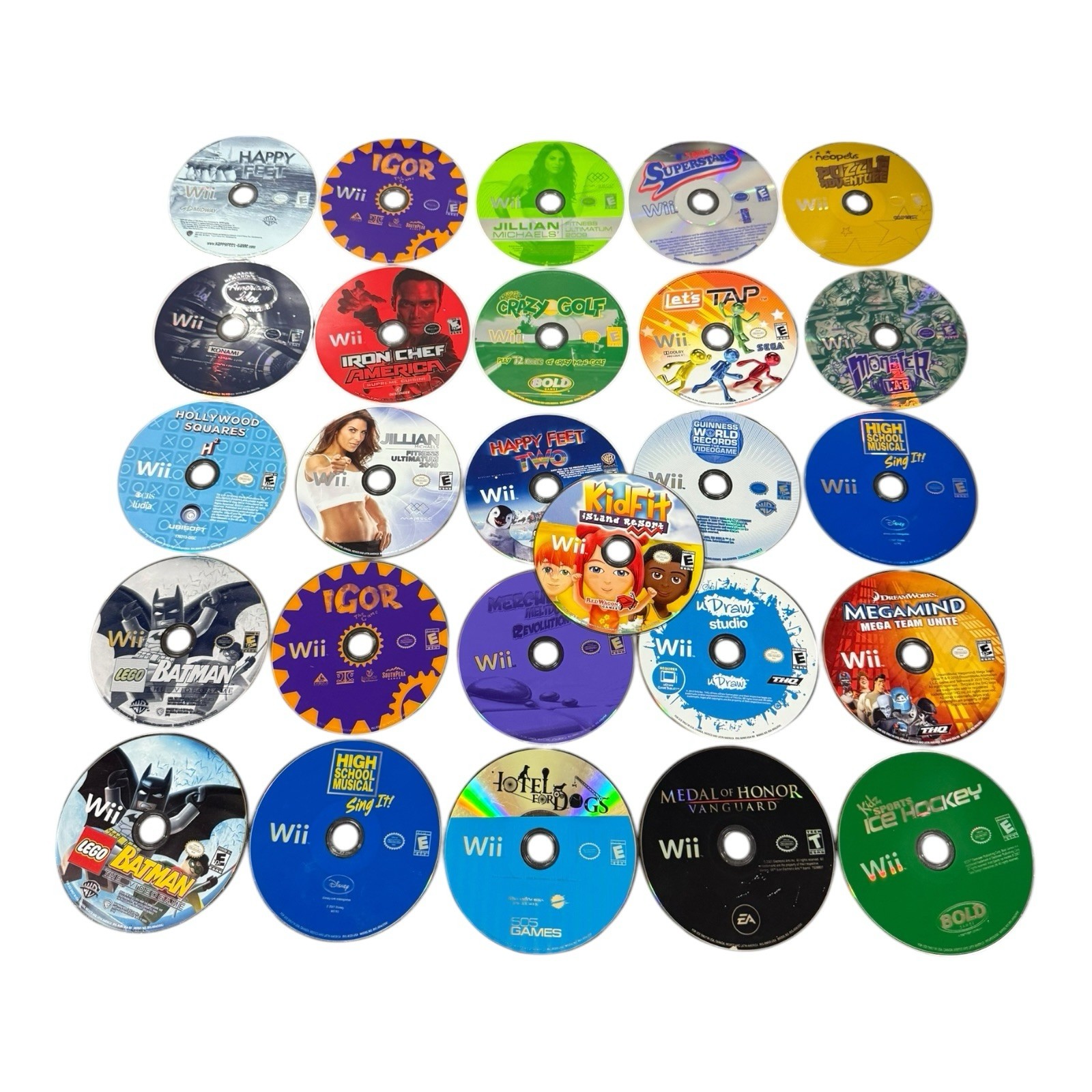 Nintendo Wii Loose Game Lot Of 26 Untested Condition Varies Scratches
