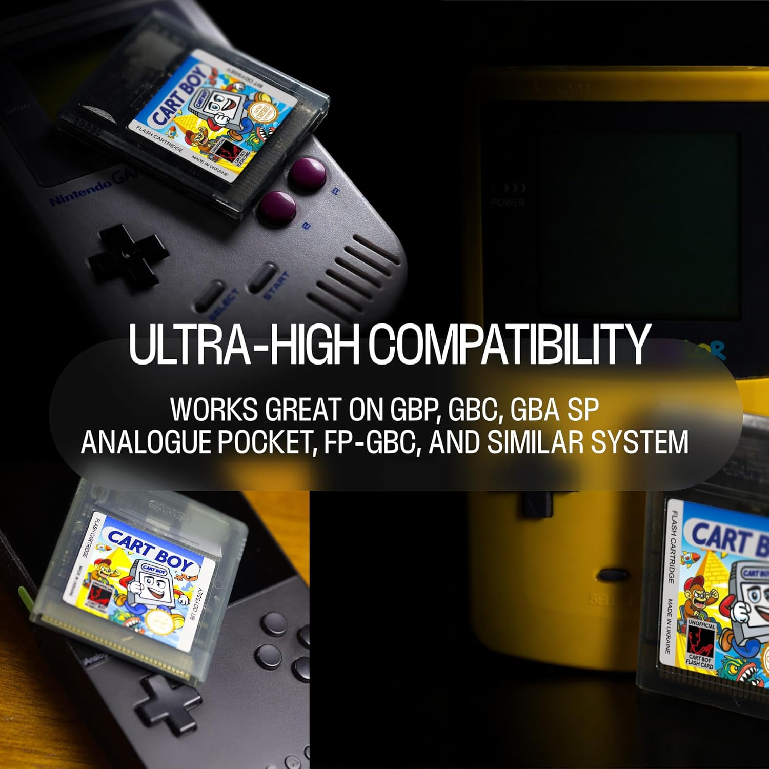 Cart Boy GB Flash Cart for GB and GBC + 8 Gb SD Card. Compatitor to Everdrive GB