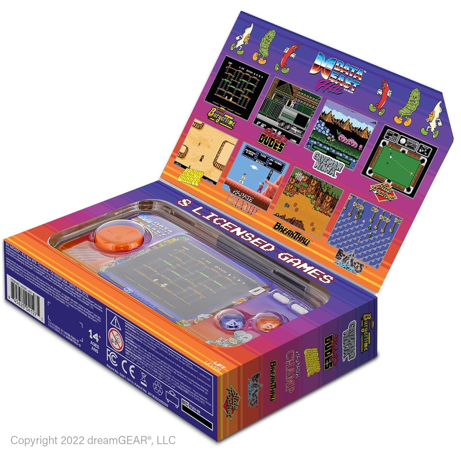 Retro Pocket Player by Data East: 308 Games, Built-In Speakers & Lanyard
