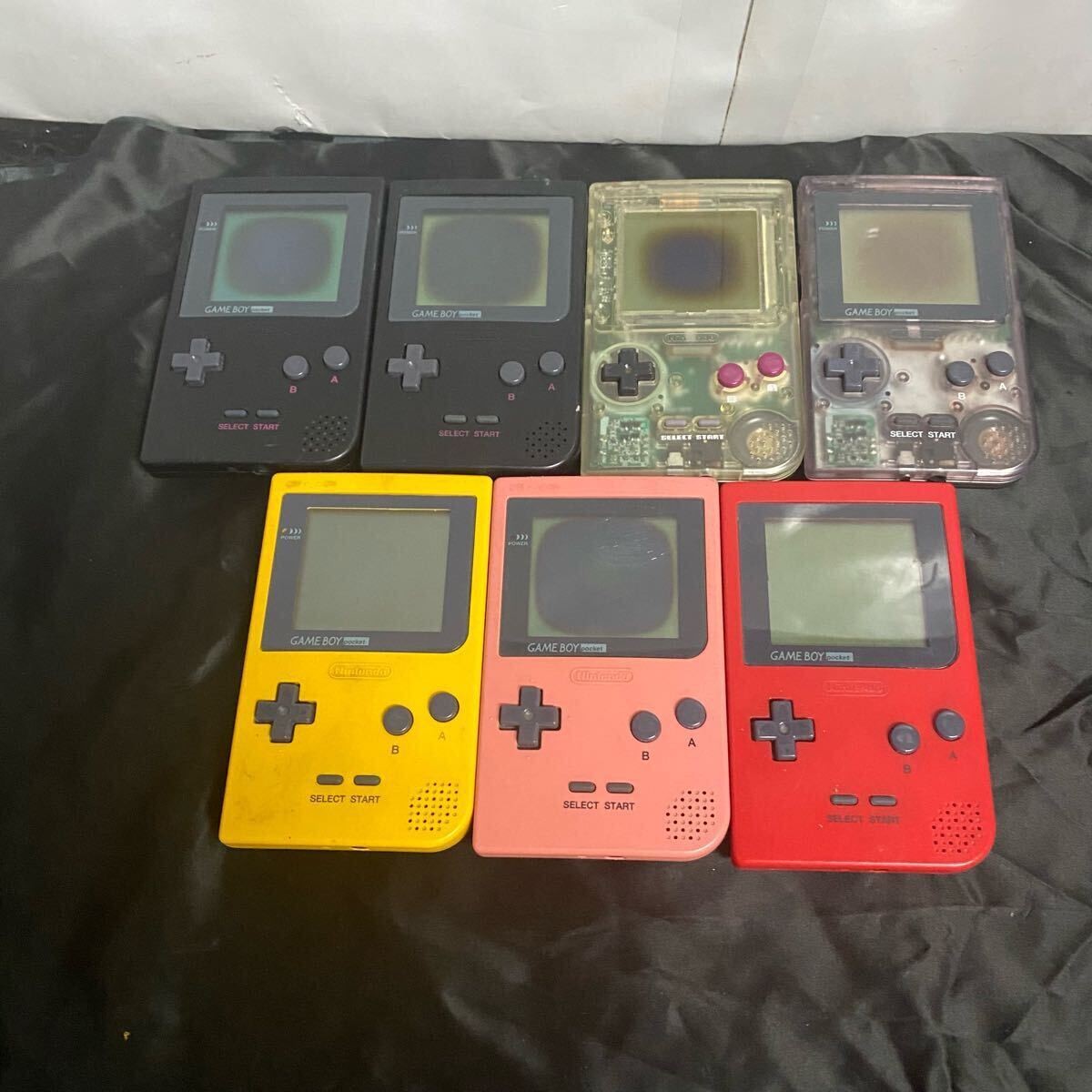 Nintendo Game Boy Pocket 7 Units Set Main Units Only Various Colors