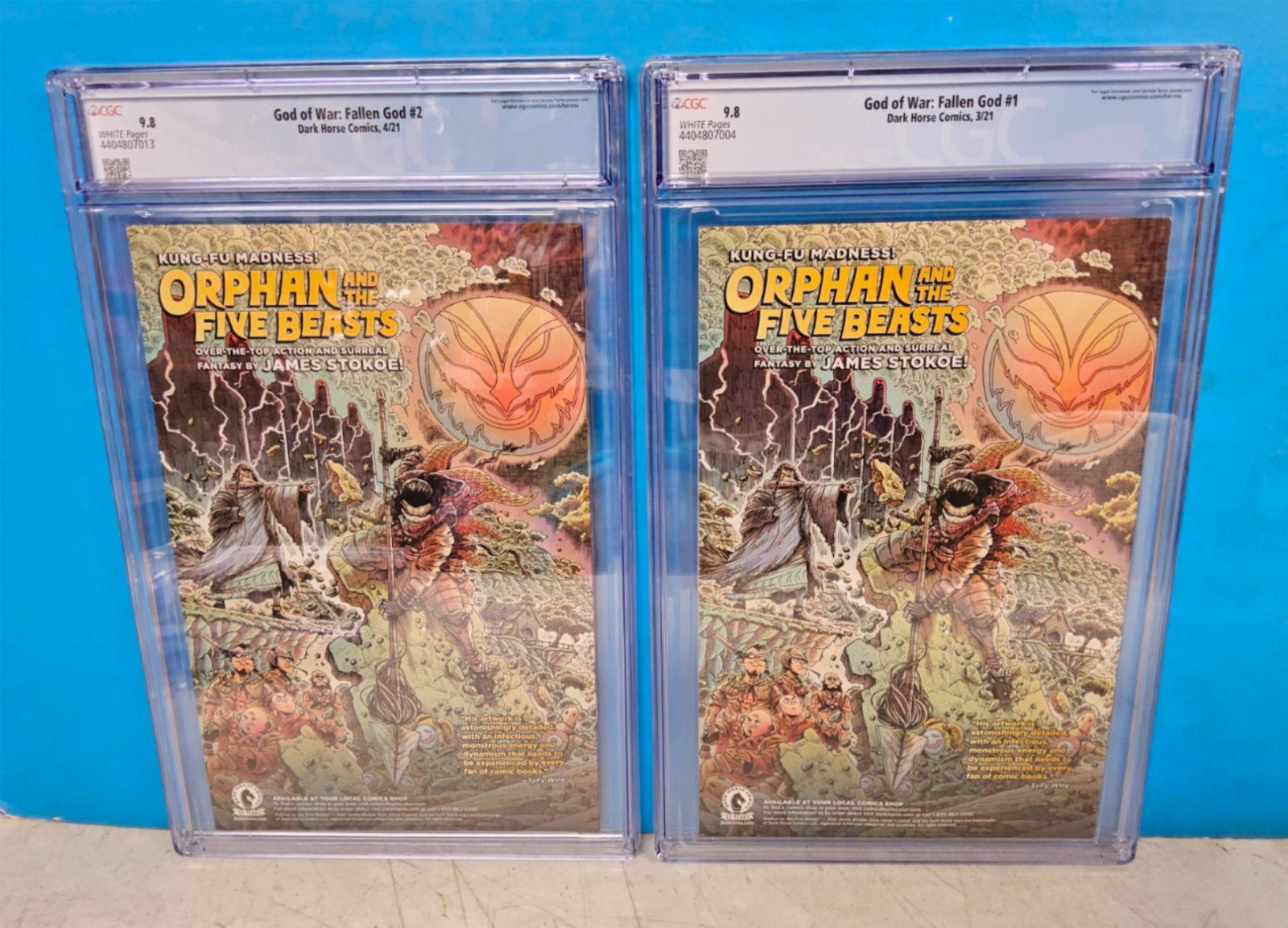 4x CGC 9.8 MINT~ GOD OF WAR Fallen God COMIC SET # 1 2 3 4 Dark Horse 2021 GEM!!