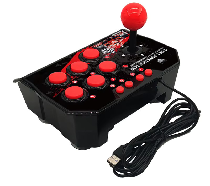 4 in 1 Retro Arcade Game Joystick Controller USB Wired for PS3/Switch/PC/Android