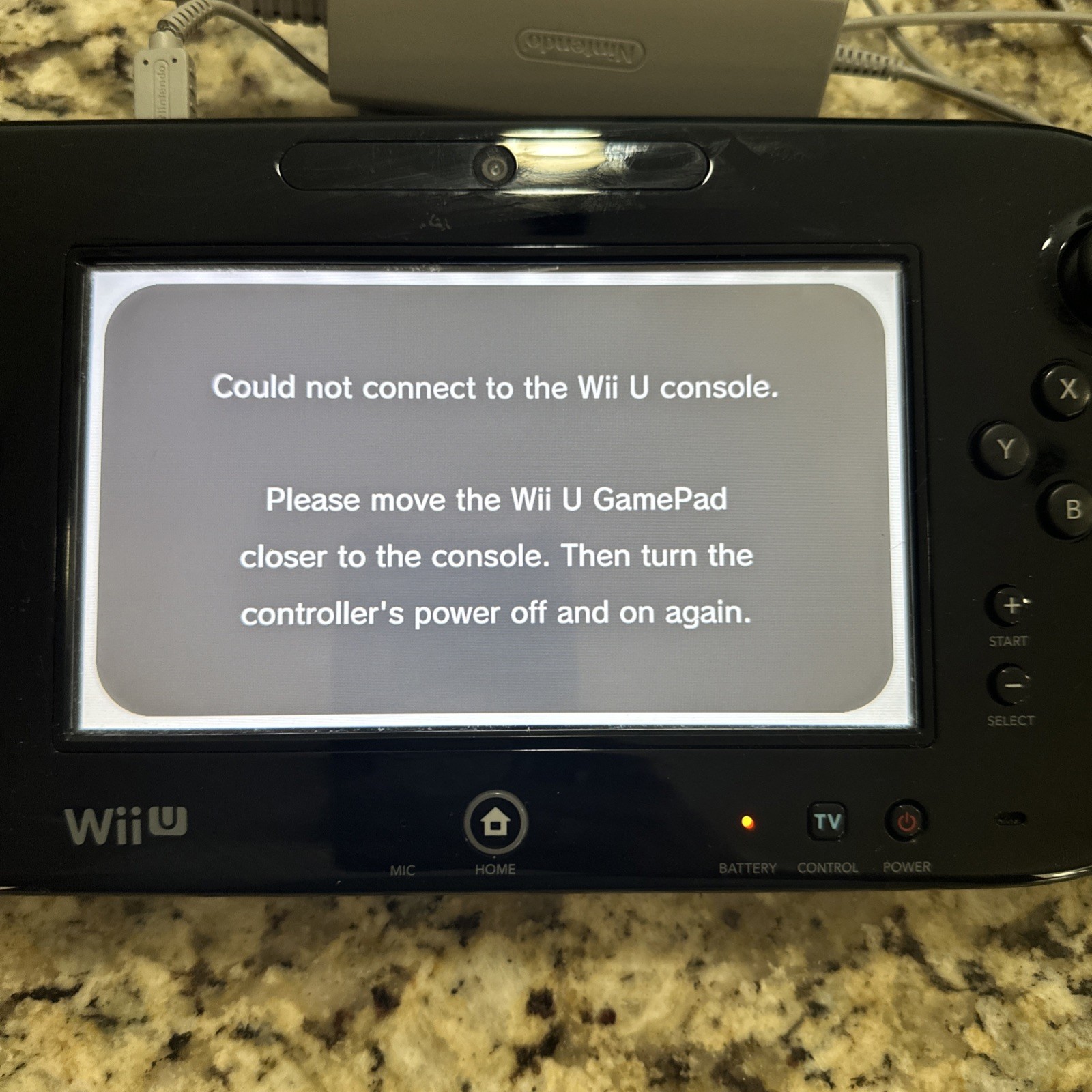 Nintendo Wii U GamePad Black WUP-010 OEM Controller Charger Tested Works