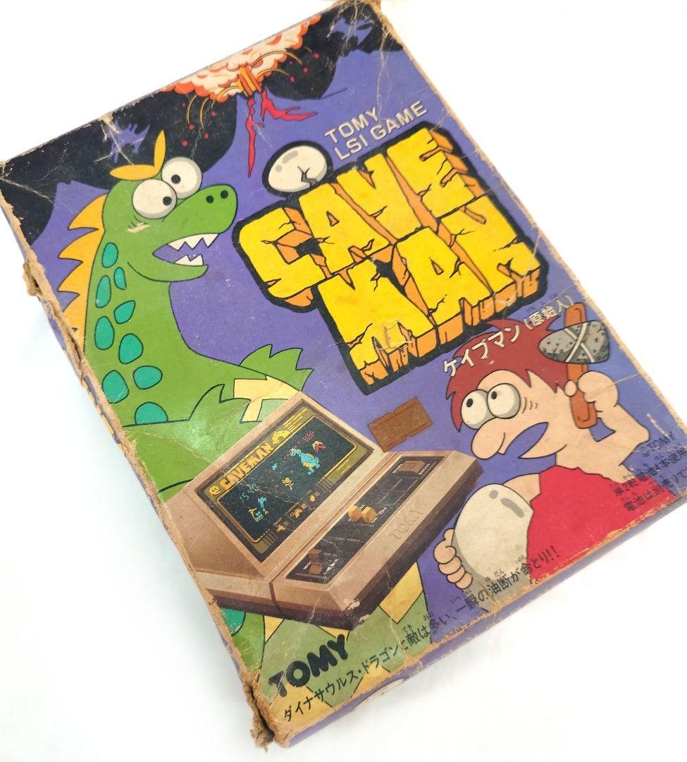TOMY Caveman Vintage Handheld LSI Game Tested Working Boxed Japan