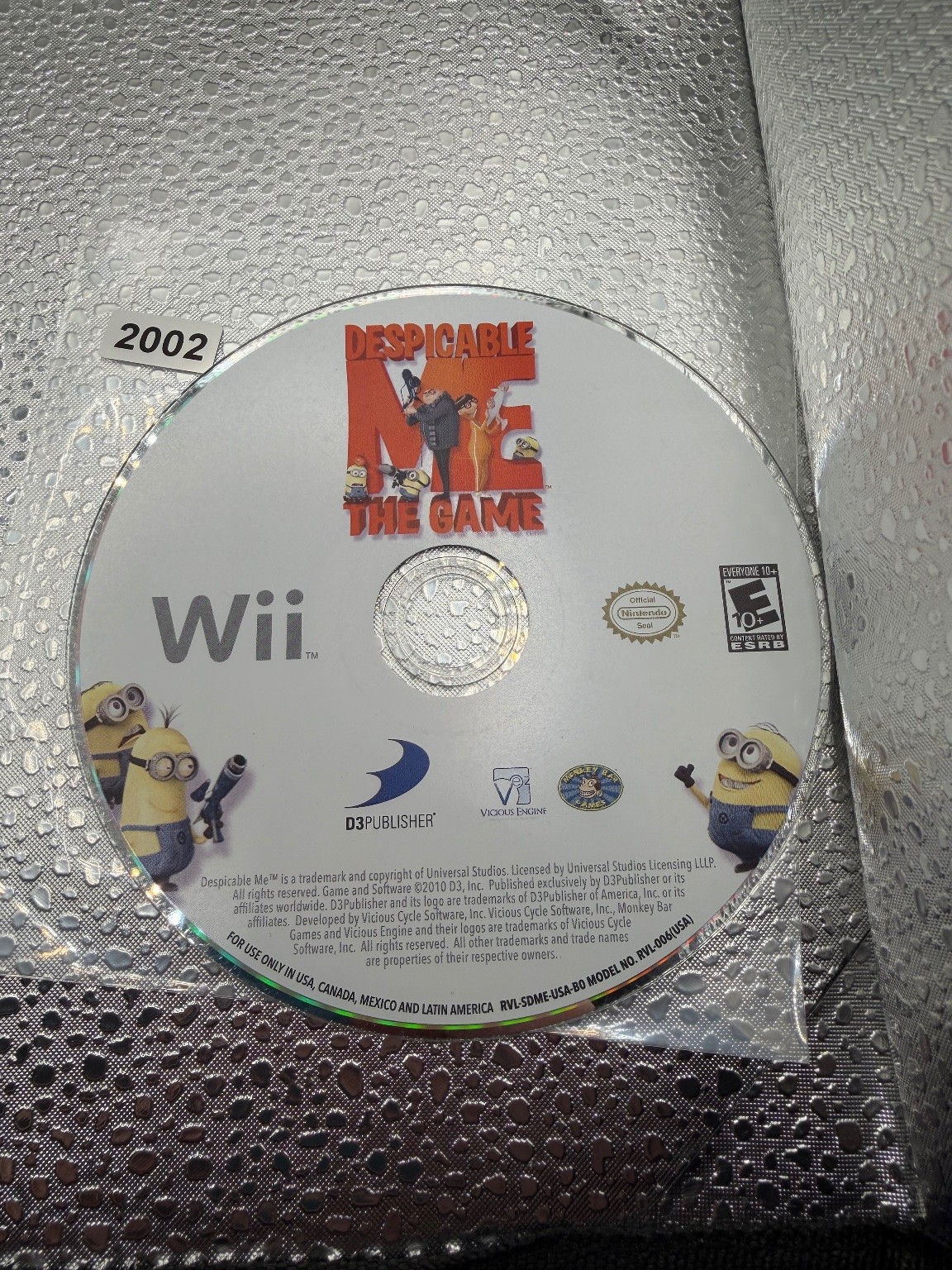 Despicable Me The Game Wii Video Game E10+ Minions D3Publisher