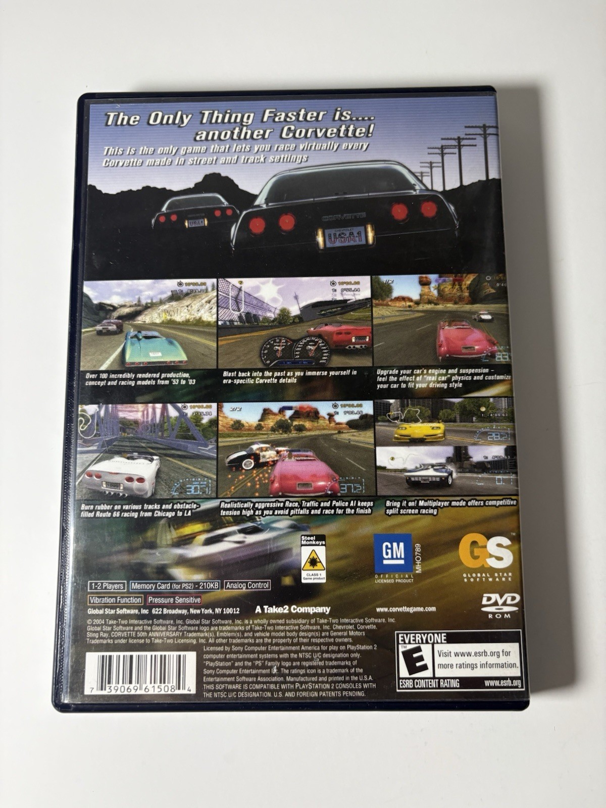 Corvette (Sony PlayStation 2 PS2, 2004) CIB Complete w/Manual Tested