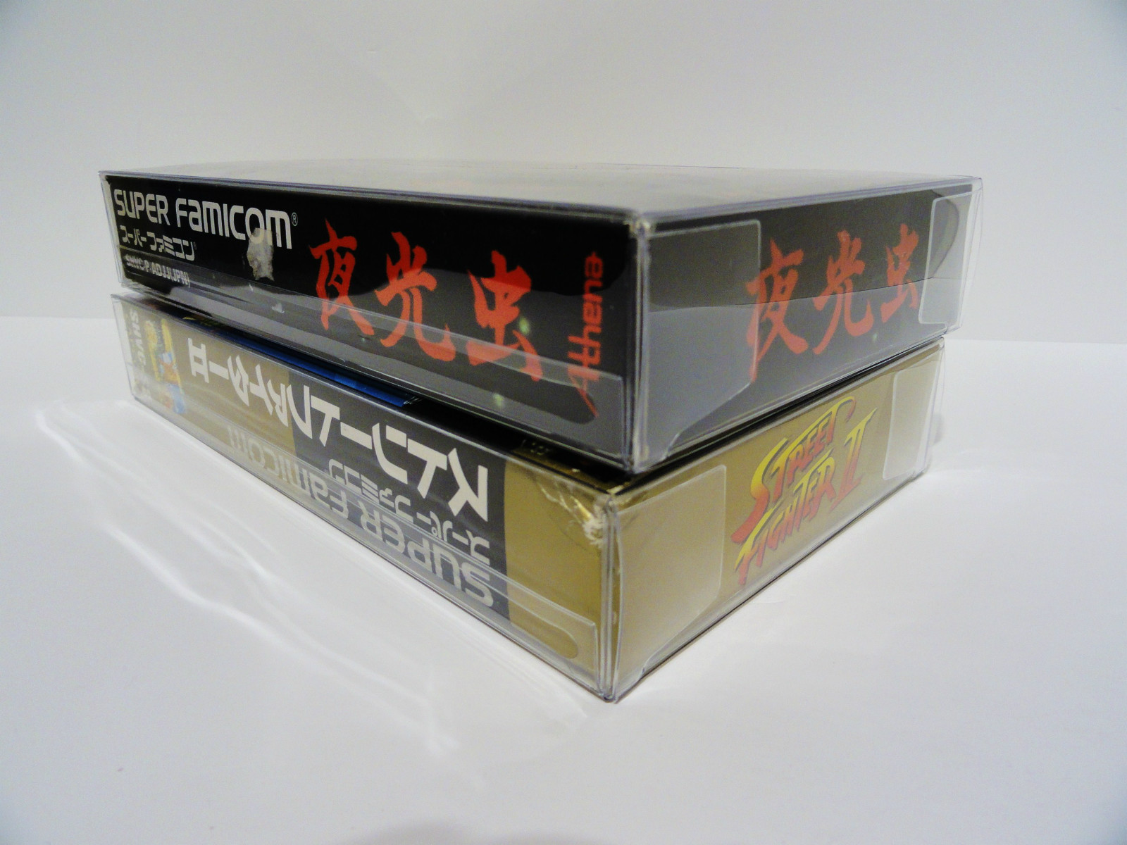 10 Box Protectors For SUPER FAMICOM Video Games Clear Display Cases SFC CIB