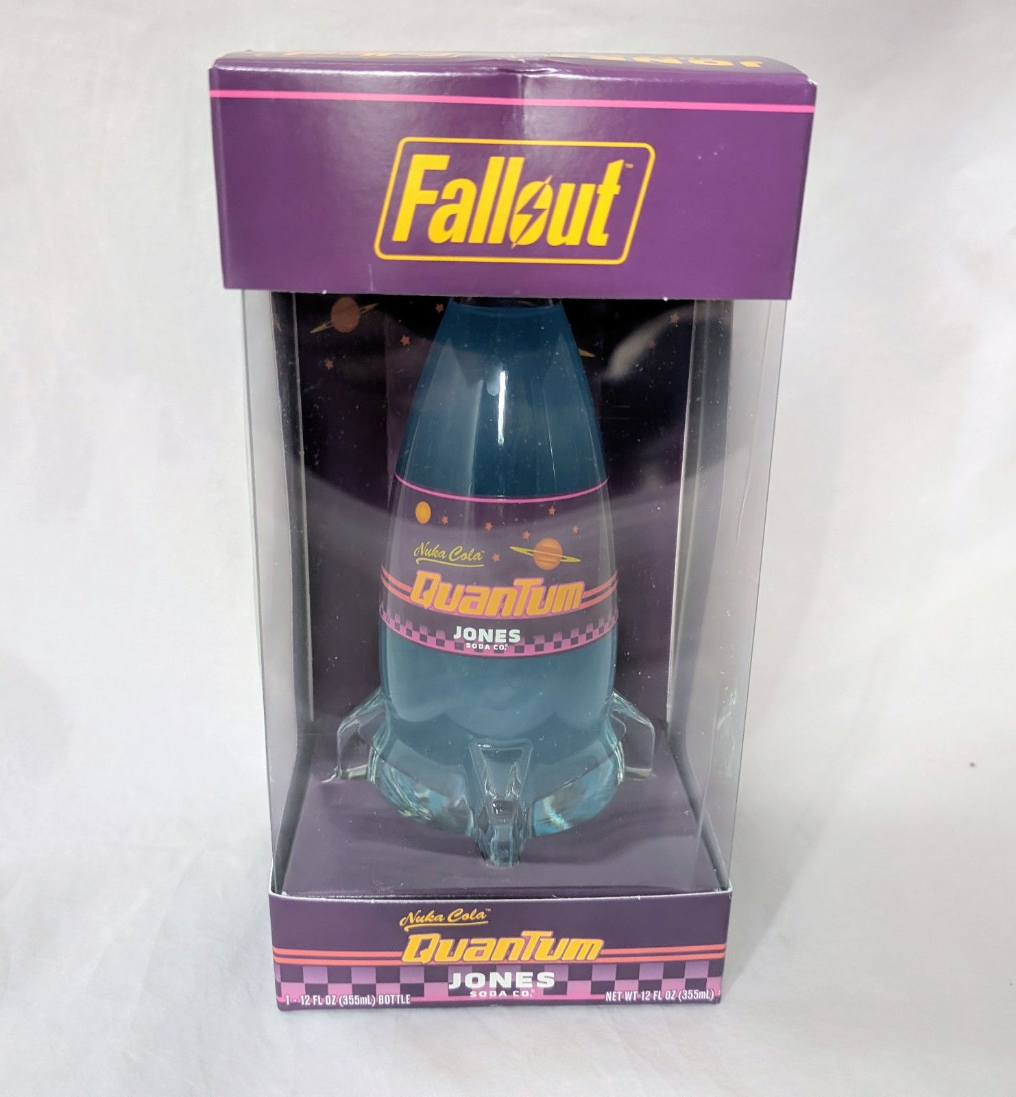 Fallout Nuka Cola Quantum Jones Soda Glass Rocket Bottle Limited Edition