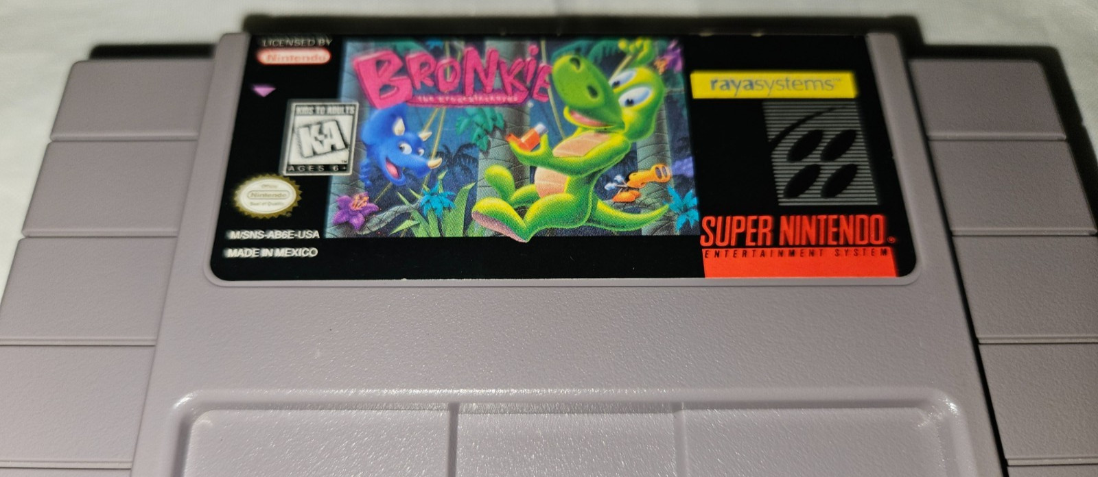 Bronkie the Bronchiasaurus Cartridge Only Authentic SNES Super Nintendo 1995