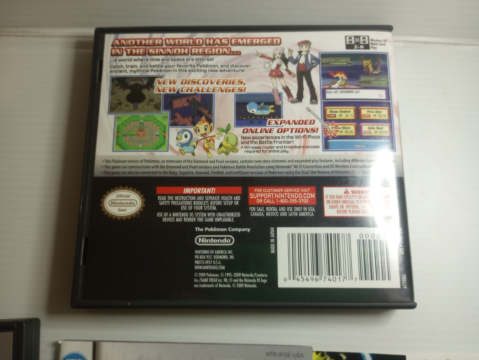Nintendo DS Pokemon Platinum SoulSilver HeartGold Complete Game Case Manual +