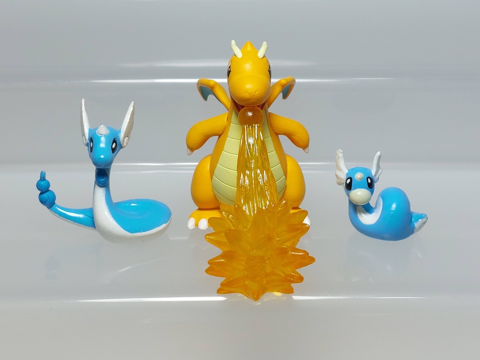 Dragonite Dragonair Dratini Pokemon Figure Set Gashapon Bandai L09 0.8-1.8in