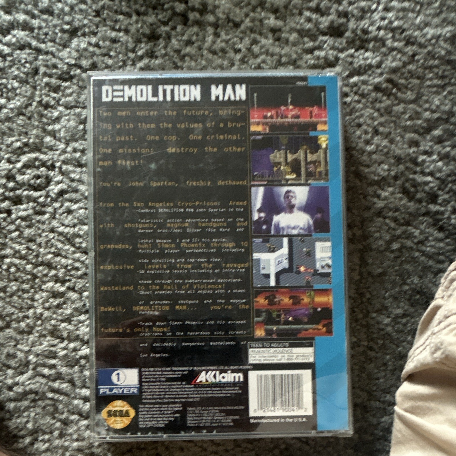 Acclaim Stallone Snipes Demolition Man Sega CD Video Game T-Teen