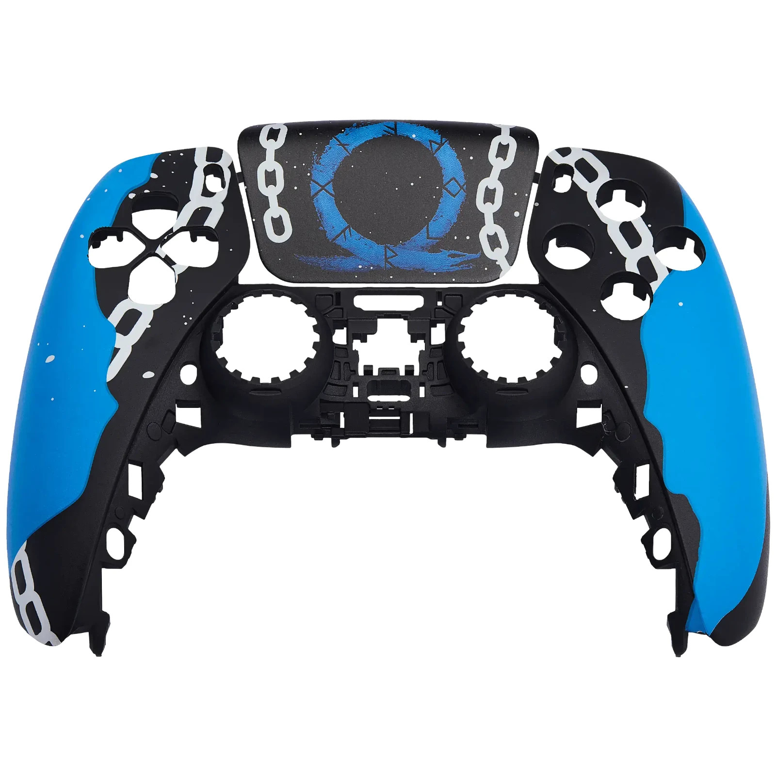God of War Style Blue Black Top Faceplate Shell For PlayStation 5 PS5 Controller