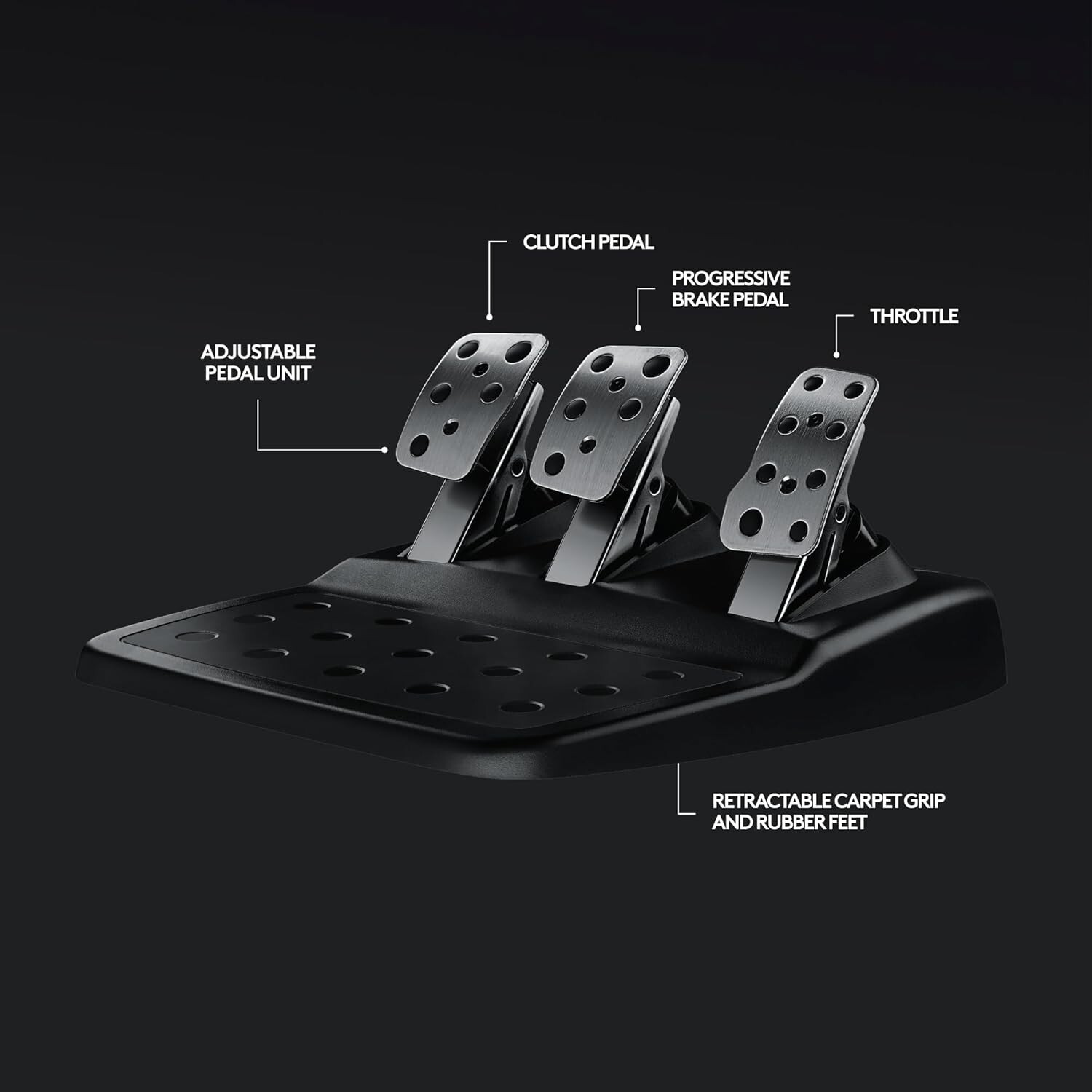 920 Driving Force Racing Wheel and Floor Pedals, Real Force Feedback, Stainle…